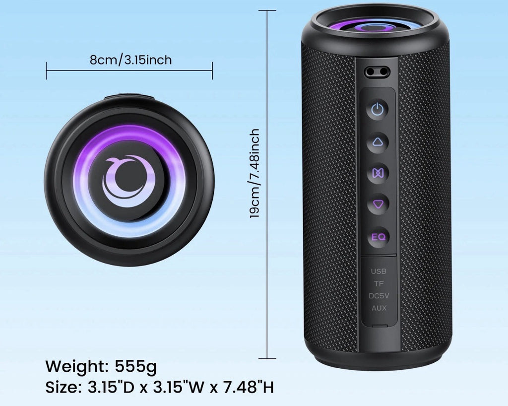 Portable Bluetooth Speaker, 2026 Bluetooth 5.4 Wireless Speaker with 20W HD Loud
