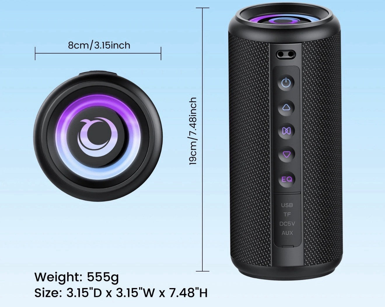 Portable Bluetooth Speaker, 2026 Bluetooth 5.4 Wireless Speaker with 20W HD Loud