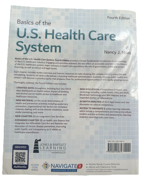 Basics of the U. S. Health Care System by Nancy J. Niles (2019, Trade Paperback)