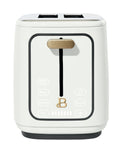 Beautiful 2-Slice Touch-Activated Toaster – White Icing by Drew Barrymore