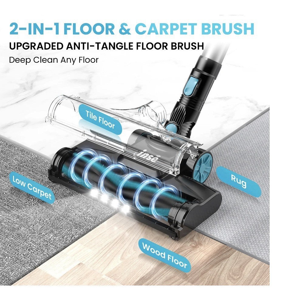 INSE Cordless Vacuum Cleaners, 6-in-1 Lightweight Stick Vacuum V770 for Carpet 