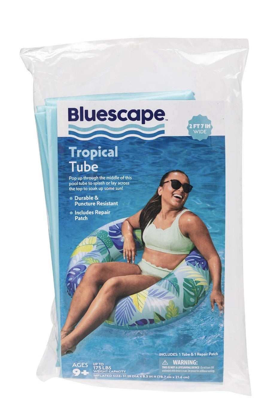 Inflatable Swim Tube Pool Float, For Kids And Adults Age 9 & Up, Unisex