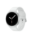 Samsung Galaxy Watch8 40mm Bluetooth Smart Watch, Silver, White Band